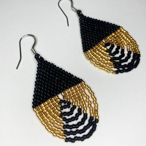 Handmade Fringe Seed Beads Boho Earrings